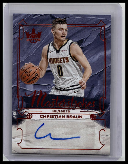 2024-25 Panini Court Kings Christian Braun Masterstrokes Auto /49