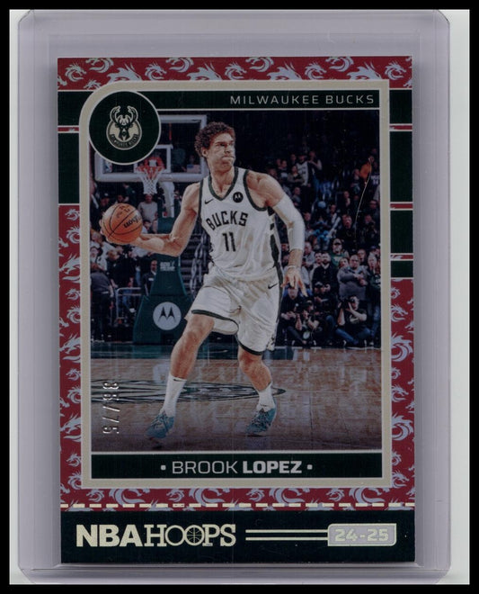2024-25 Panini NBA Hoops Dragon Year  /75 #103 Brook Lopez Milwaukee Bucks
