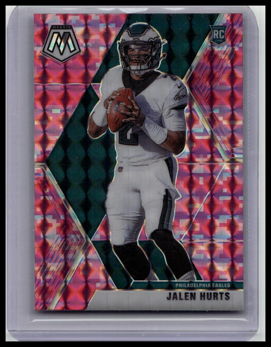 2020 Mosaic Jalen Hurts RC Prizm Camo Pink Rookie #222 Eagles