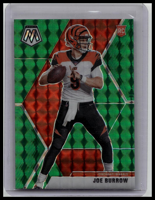 2020 Mosaic Joe Burrow Rookie NFL Green Mosaic Prizm RC #201