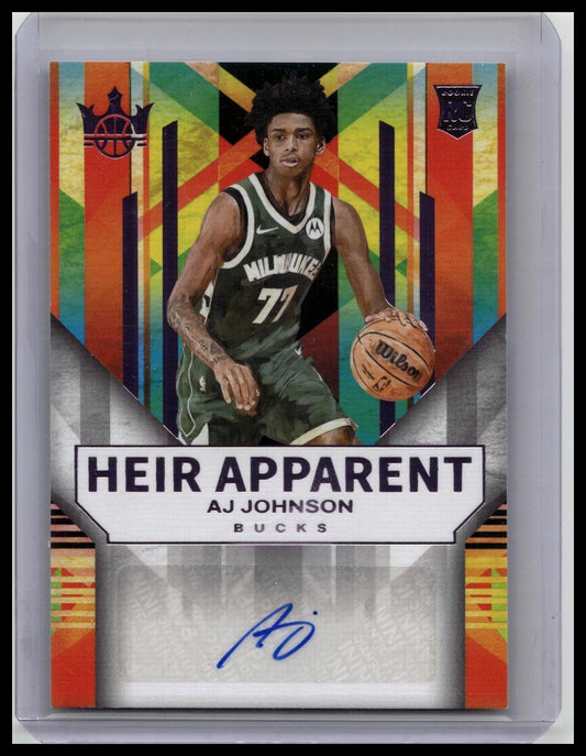 2024-25 AJ JOHNSON 13/49 AUTO PANINI COURT KINGS HEIR APPARENT RC AUTO
