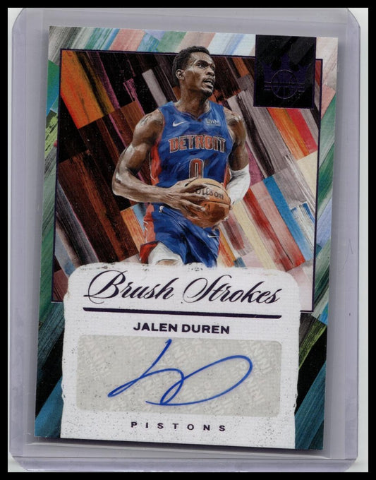 2024-2025 Court Kings Jalen Duren Brush Strokes Auto /35 Detroit Pistons
