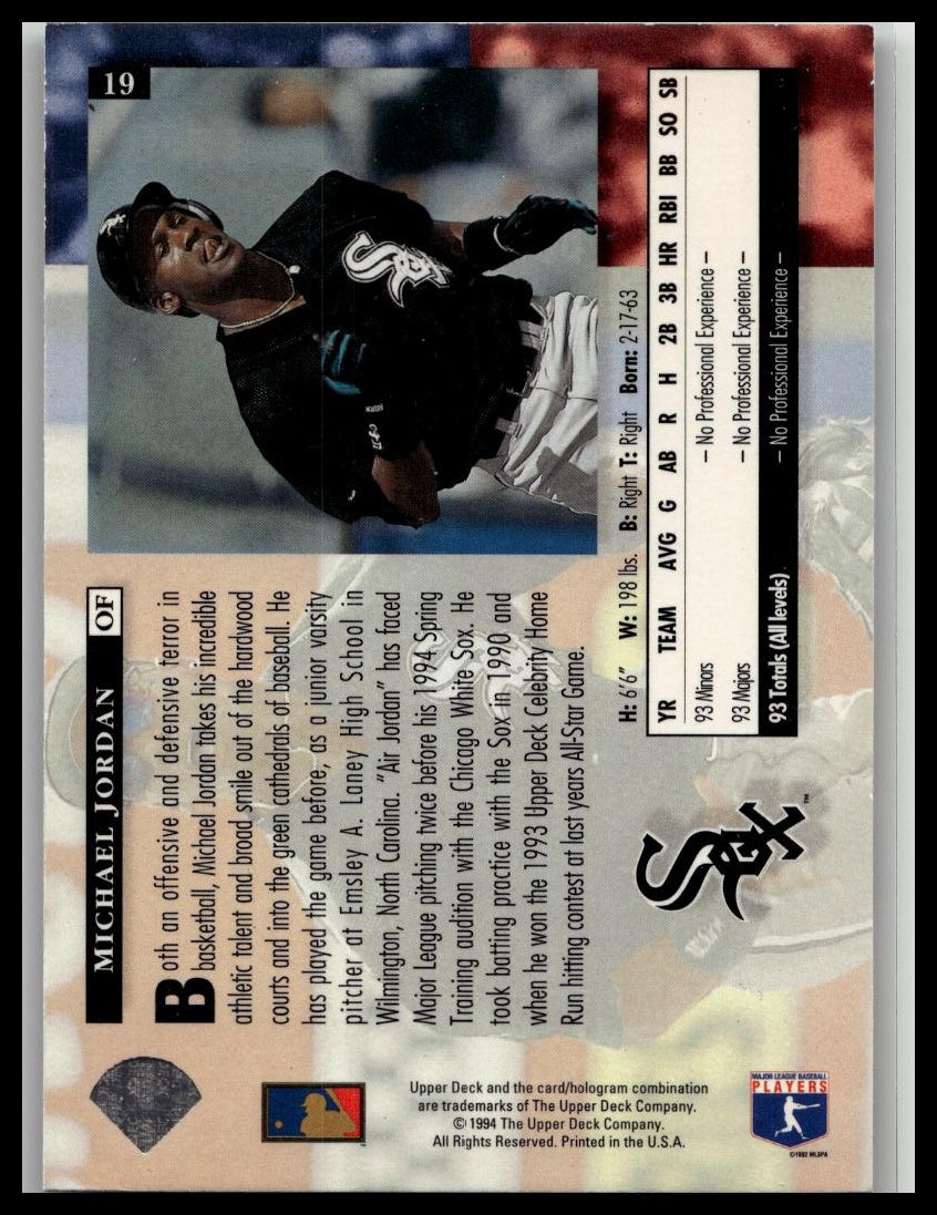 1994 Upper Deck #19 Michael Jordan Star Rookies