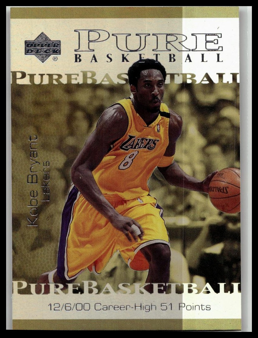 2000 Upper Deck Kobe Bryant Pure Basketball #PB4