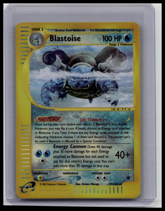 Blastoise 37/165 Reverse Holo - 2002 Expedition Base Set - Pokemon Card