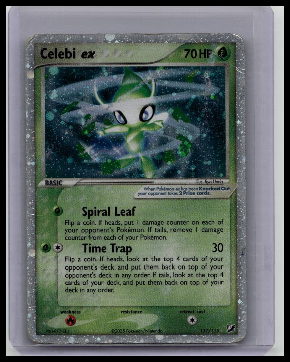 Celebi EX 117/115 Ex Unseen Forces 2005 Holo Secret Rare Pokemon TCG