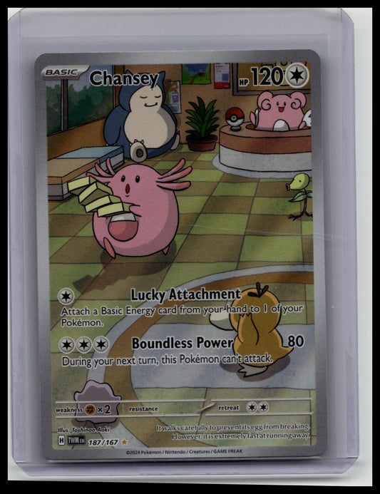 Pokemon Chansey Illustration Twilight Masquerade 187/167 Rare