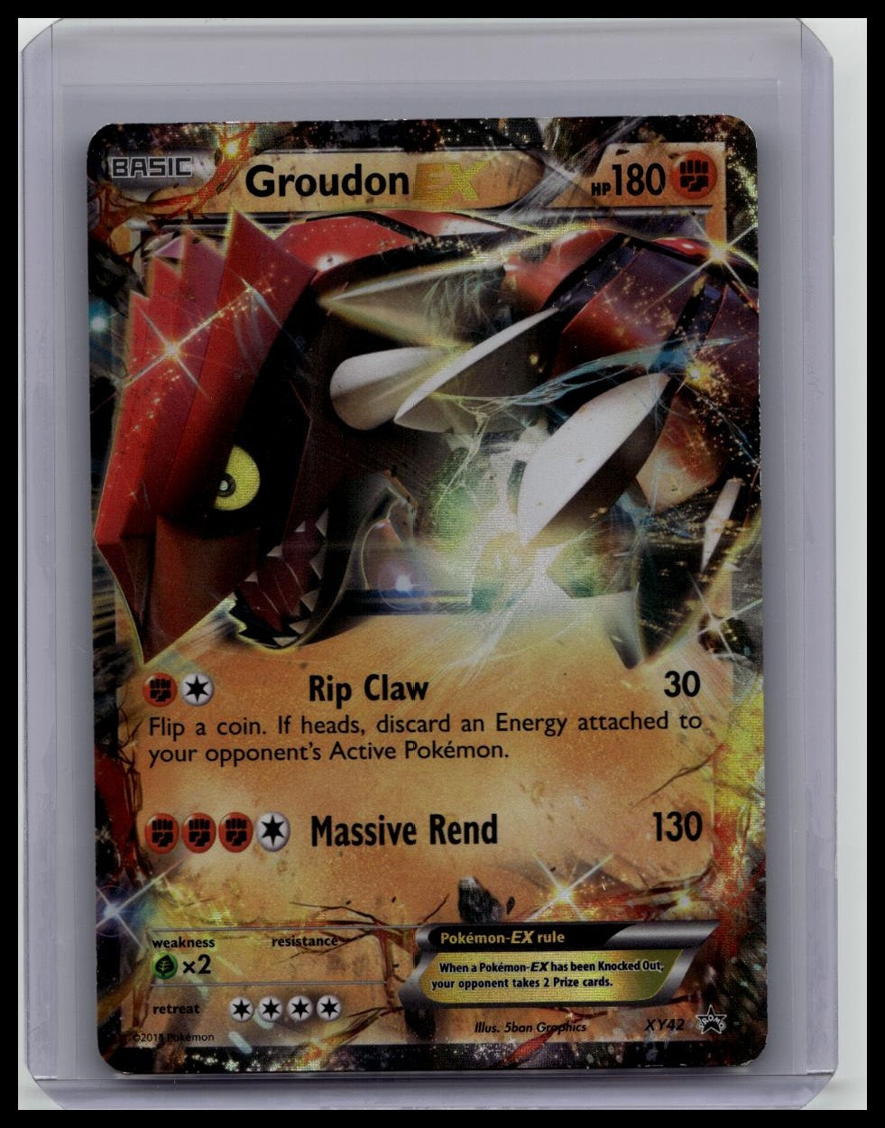 GROUDON EX - XY42 - Black Star Promo - Pokemon Card