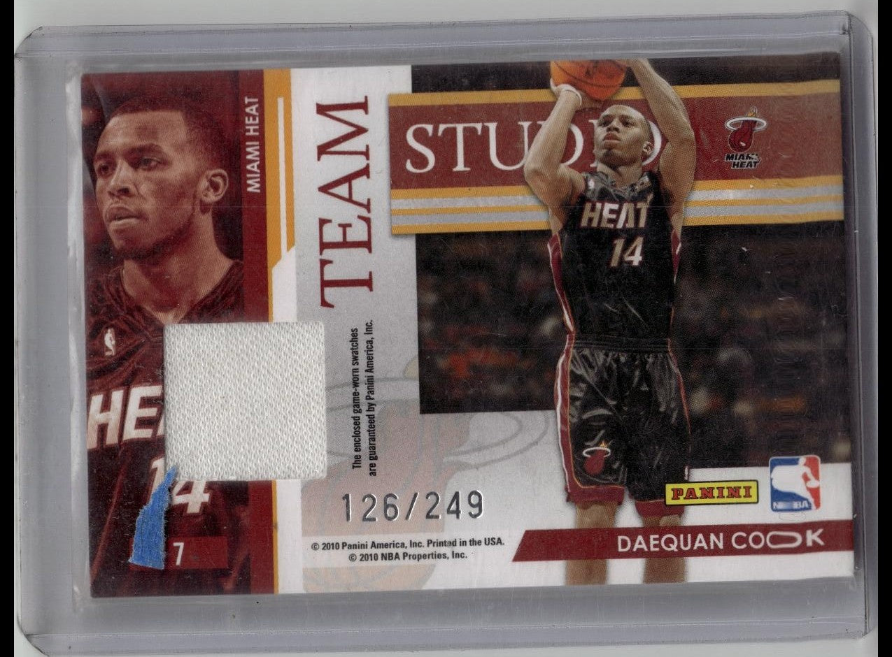 2009-10 Studio Team Studio Dual Jersey Dwyane Wade Daequan Cook /249