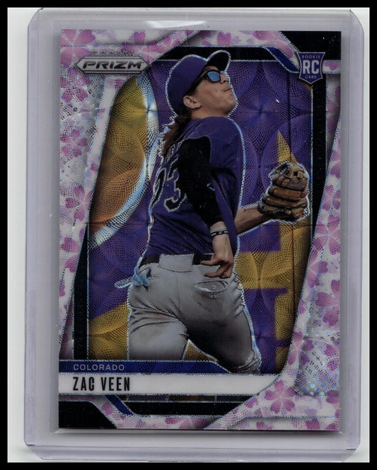 2025 Panini Prizm Zac Veen Cherry Blossom #'d 1/20 Rockies