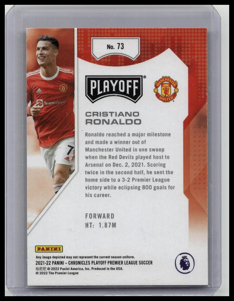 Cristiano Ronaldo 2021 Panini Chronicles Playoff Premier STARS