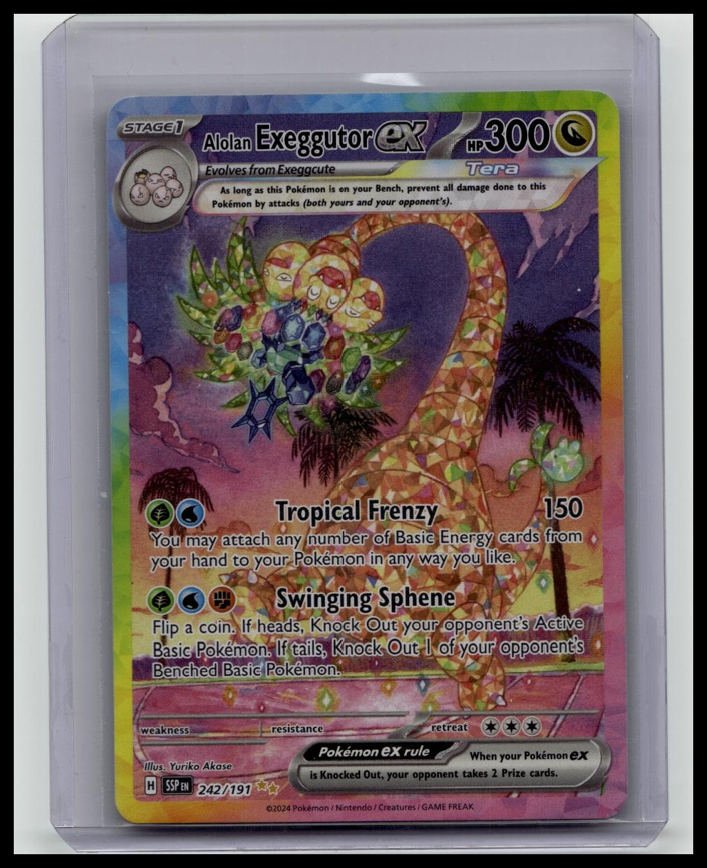 Pokemon TCG SV Surging Sparks Alolan Exeggutor ex 242/191