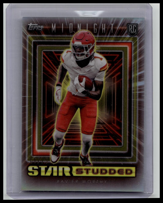 2024 Topps Midnight Xavier Worthy Star Studded Dusk Rookie RC #/75 Chiefs
