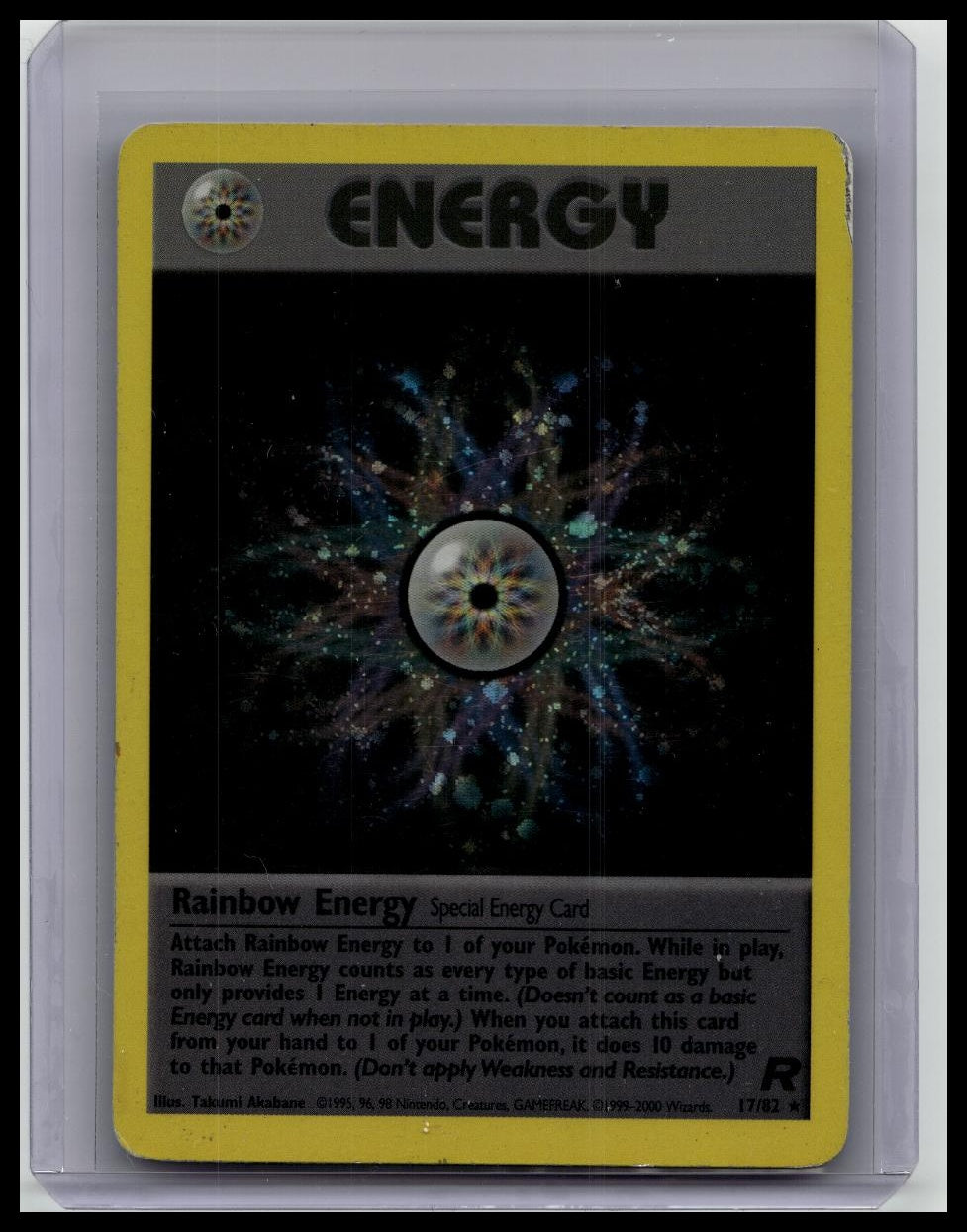 Pokemon TCG Team Rocket Rainbow Energy 17/82 Holo Rare
