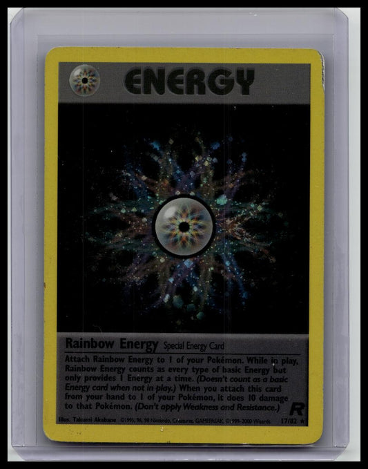 Pokemon TCG Team Rocket Rainbow Energy 17/82 Holo Rare