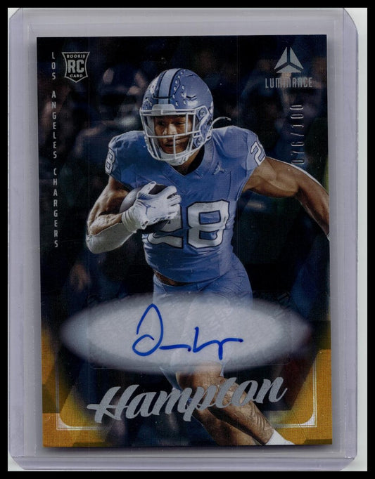 2025 Panini Luminance Omarion Hampton Gold Rookie AUTO RC /100