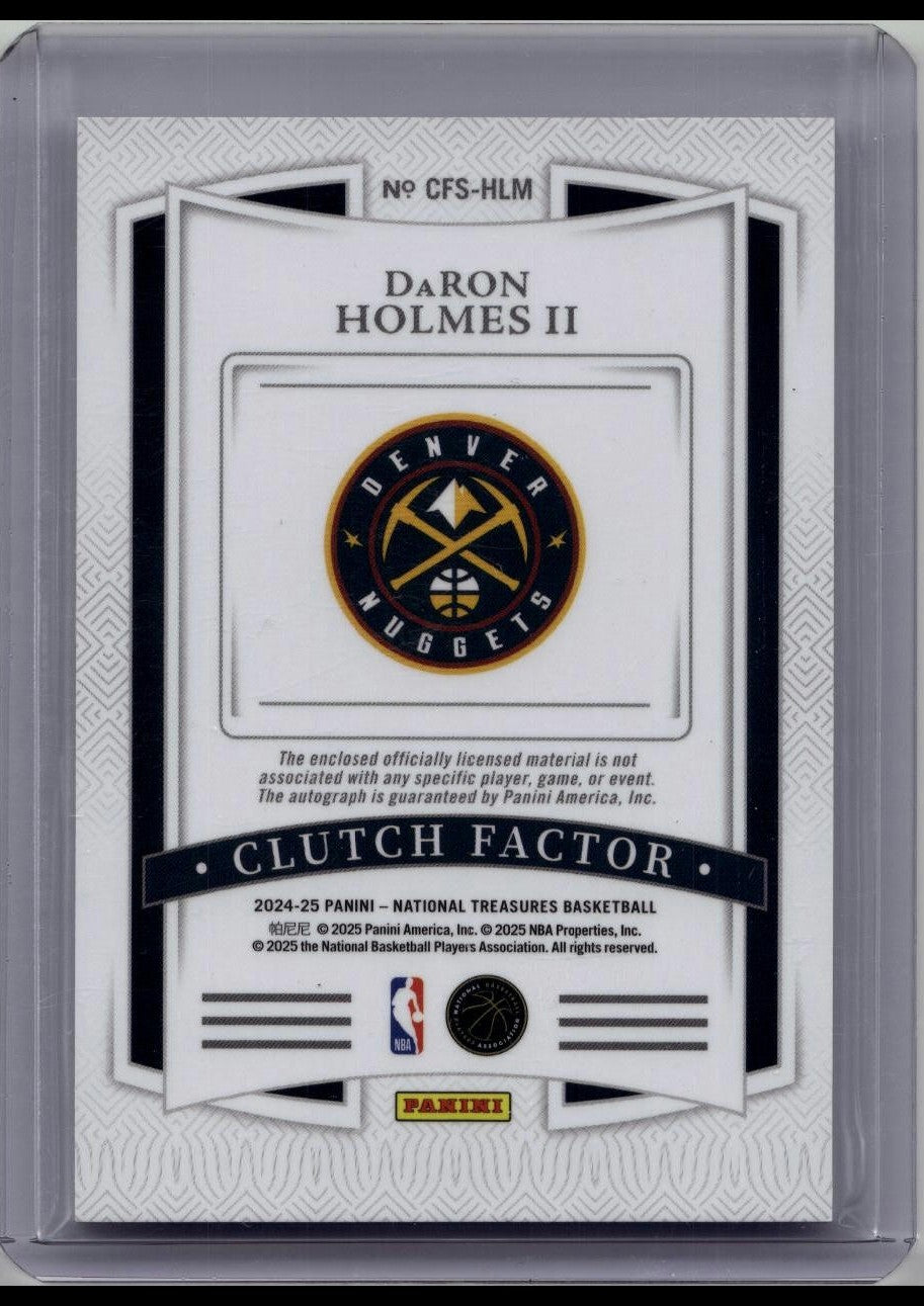 2024-25 National Treasures DaRon Holmes II RC Clutch Factor Patch Auto RJA /49