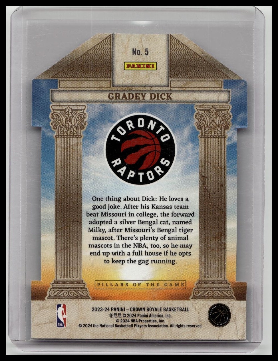 2023-24 Panini Crown Royale Gradey Dick Pillars of the Game Blue /75