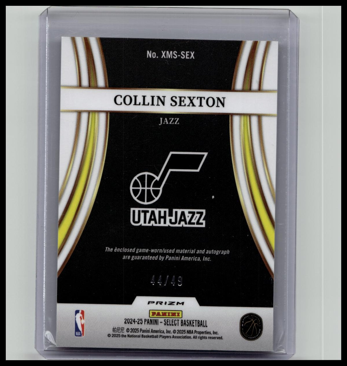 2024-25 Select Collin Sexton X-Factor Patch Jersey Prizm Auto /49 #XMS-SEX