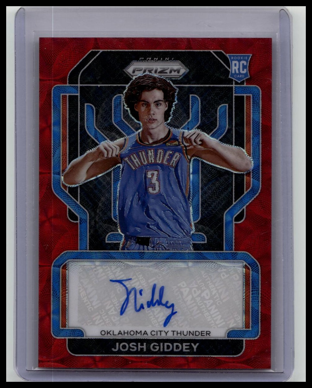 JOSH GIDDEY 2021-22 PANINI PRIZM ROOKIE RED CHOICE RC AUTO SSP!