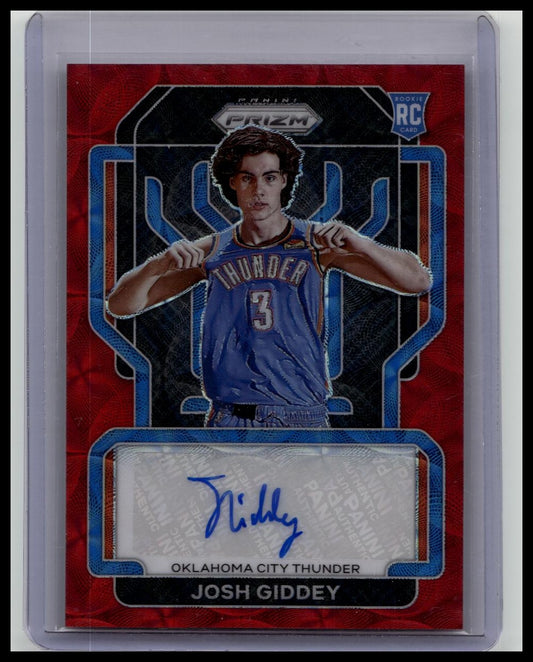 JOSH GIDDEY 2021-22 PANINI PRIZM ROOKIE RED CHOICE RC AUTO SSP!