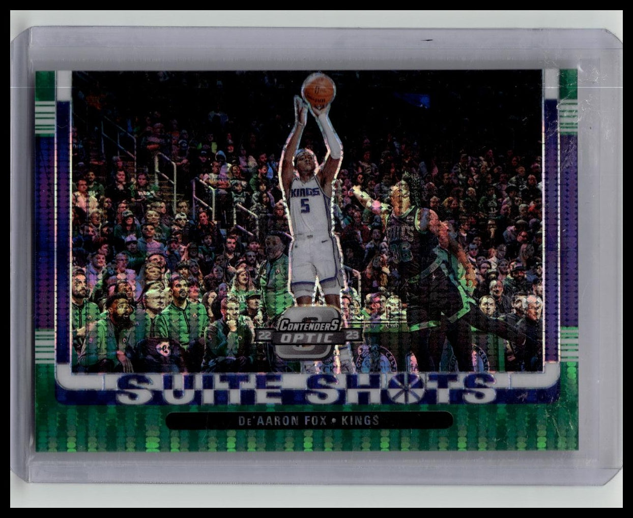 2022-23 Panini Contenders Optic DE'AARON FOX Green Pulsar Prizm /25 Kings