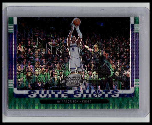 2022-23 Panini Contenders Optic DE'AARON FOX Green Pulsar Prizm /25 Kings