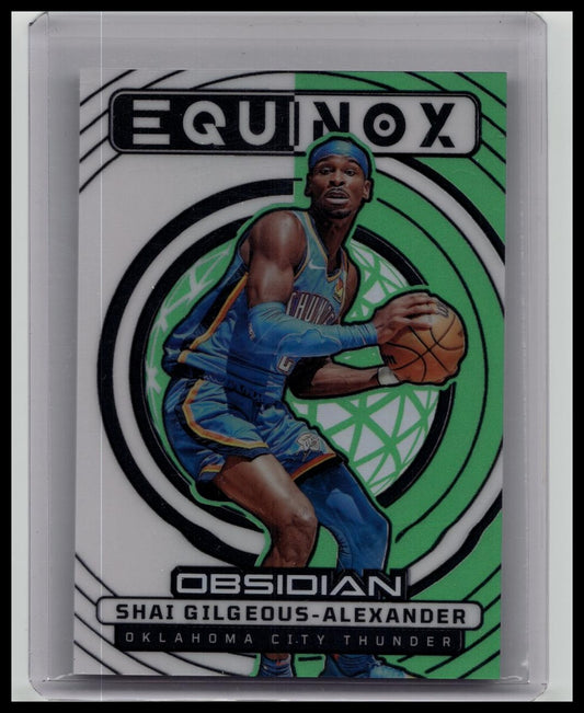 Shai Gilgeous-Alexander 2024-25 Obsidian Equinox Electric Etch Green Flood /25
