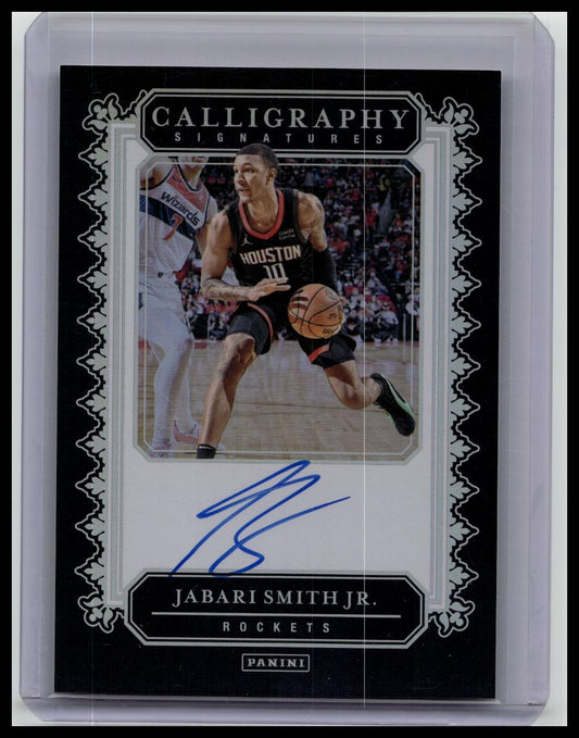 2024 Panini Basketball Jabari Smith Jr. Calligraphy Signatures On Card Auto