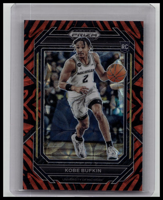 2023 Panini Prizm Draft Picks Choice Tiger Stripes Kobe Bufkin #22 Rookie RC