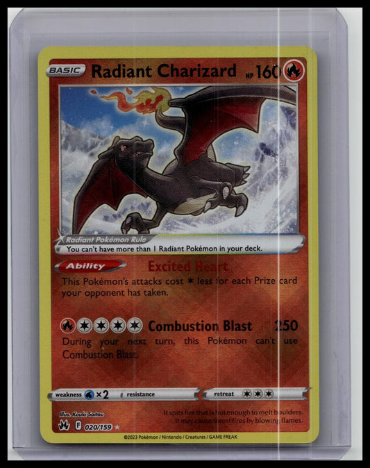 Pokémon TCG - Radiant Charizard 20/159 - Crown Zenith - Radiant Rare Holo