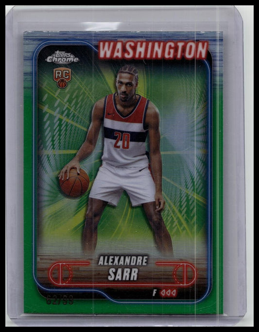 2024-25 Topps Chrome #136 ALEXANDRE SARR Green Refractor RC /99