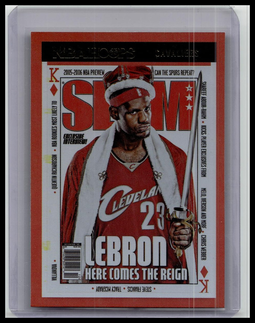 LeBron James 93 SLAM HOLO Gold Label 2021-22 Panini NBA Hoops Basketball SP SSP