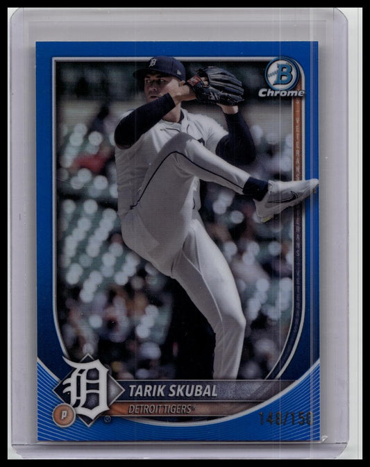 2025 Bowman Chrome Tarik Skubal Blue Refractor /150 #95 Tigers