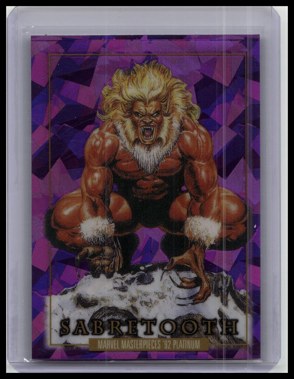 Sabretooth - 2024 Upper Deck Marvel Masterpieces '92 #78 Purple Crystals