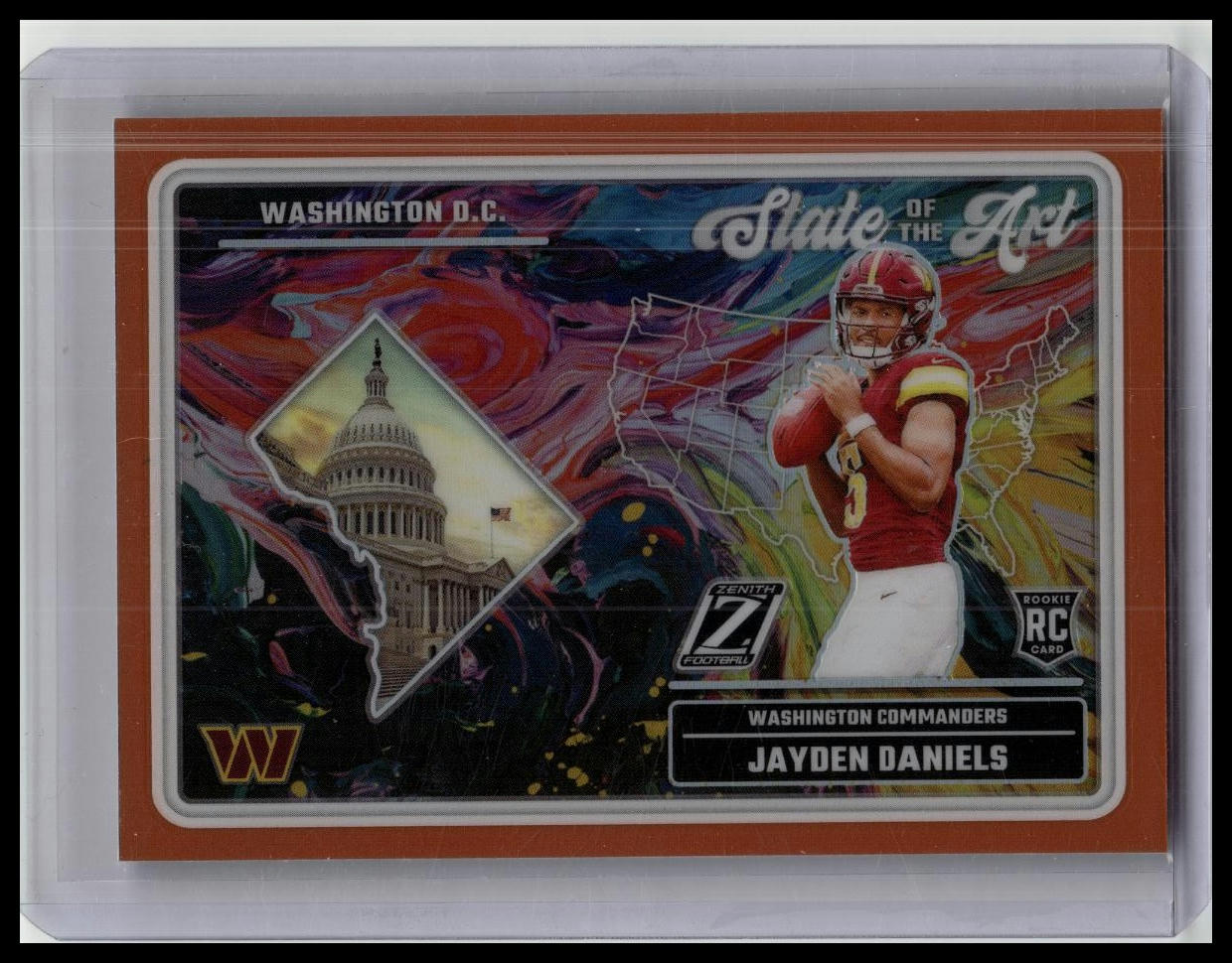 2024 Panini Zenith - State of the Art Jayden Daniels #19 Orange (RC)