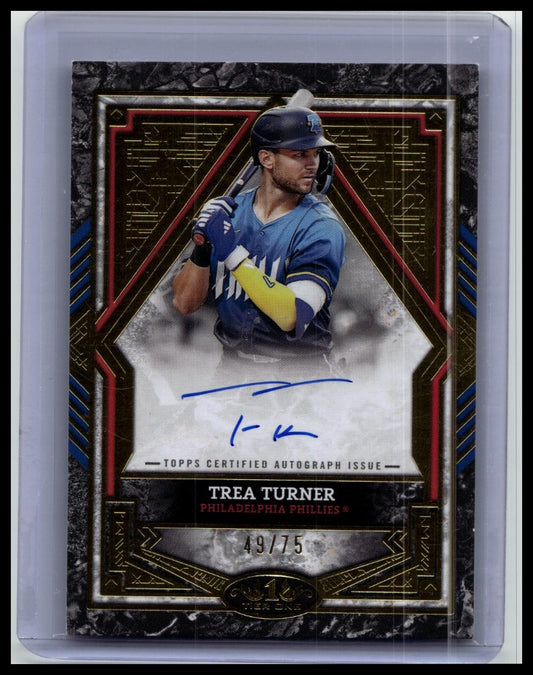2025 Topps Tier One Trea Turner City Connect On Card Autograph Auto /75