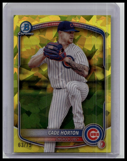 2025 Bowman Chrome Sapphire Yellow Refractor /75 Cade Horton