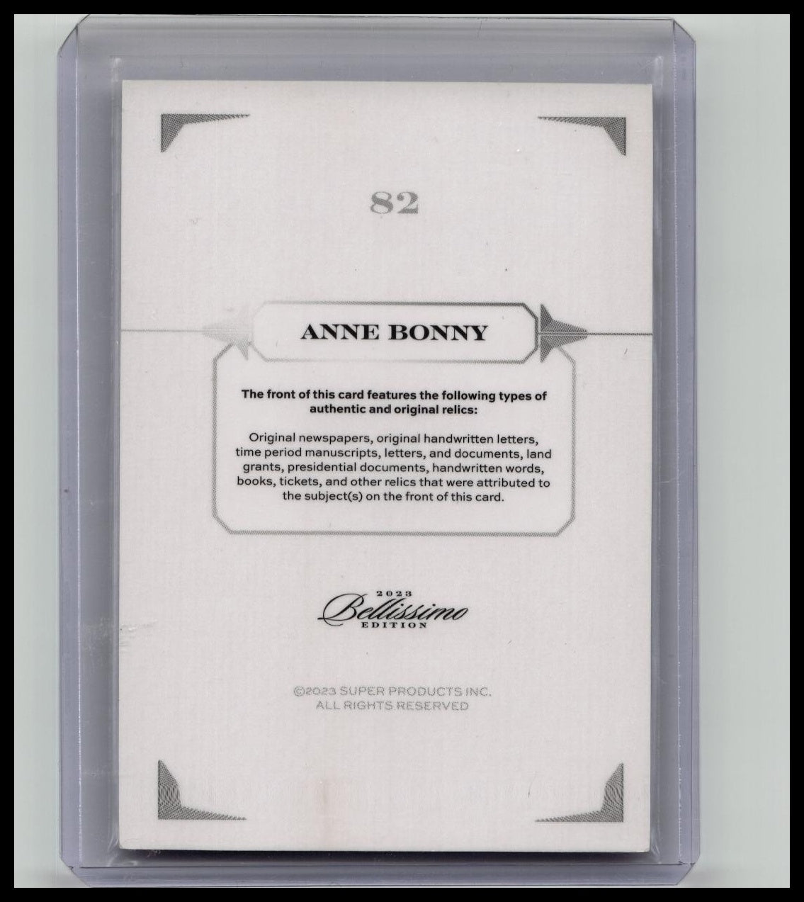 🔥🔥2023 Super Products Bellissimo Edition Relic Green 05/50 Anne Bonny 🔥🔥