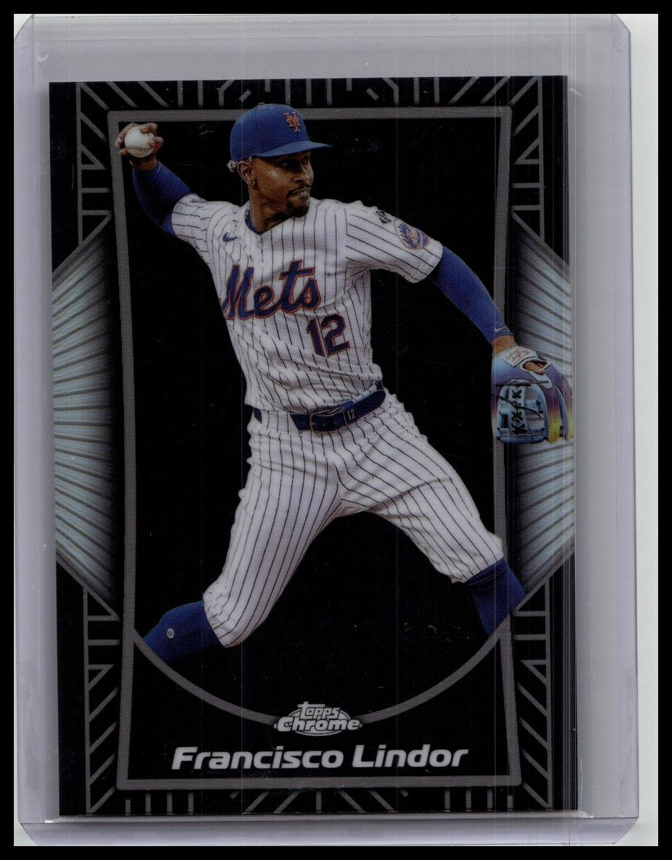2025 Topps Chrome Francisco Lindor SE-8 Shadow Etch Case Hit SSP Mets