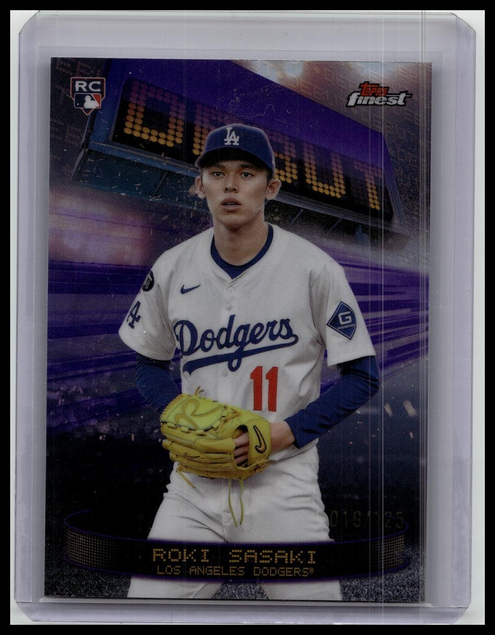 2025 Finest Debut Purple Refractors #D28 Roki Sasaki /125 ROOKIE RC DODGERS