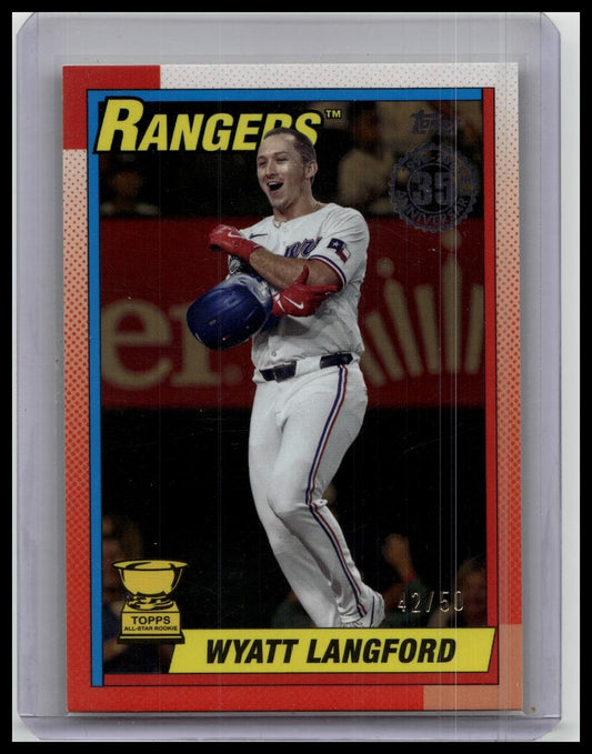 2025 Topps Series 2 - 1990 Topps Baseball Wyatt Langford #90B2-35 /50