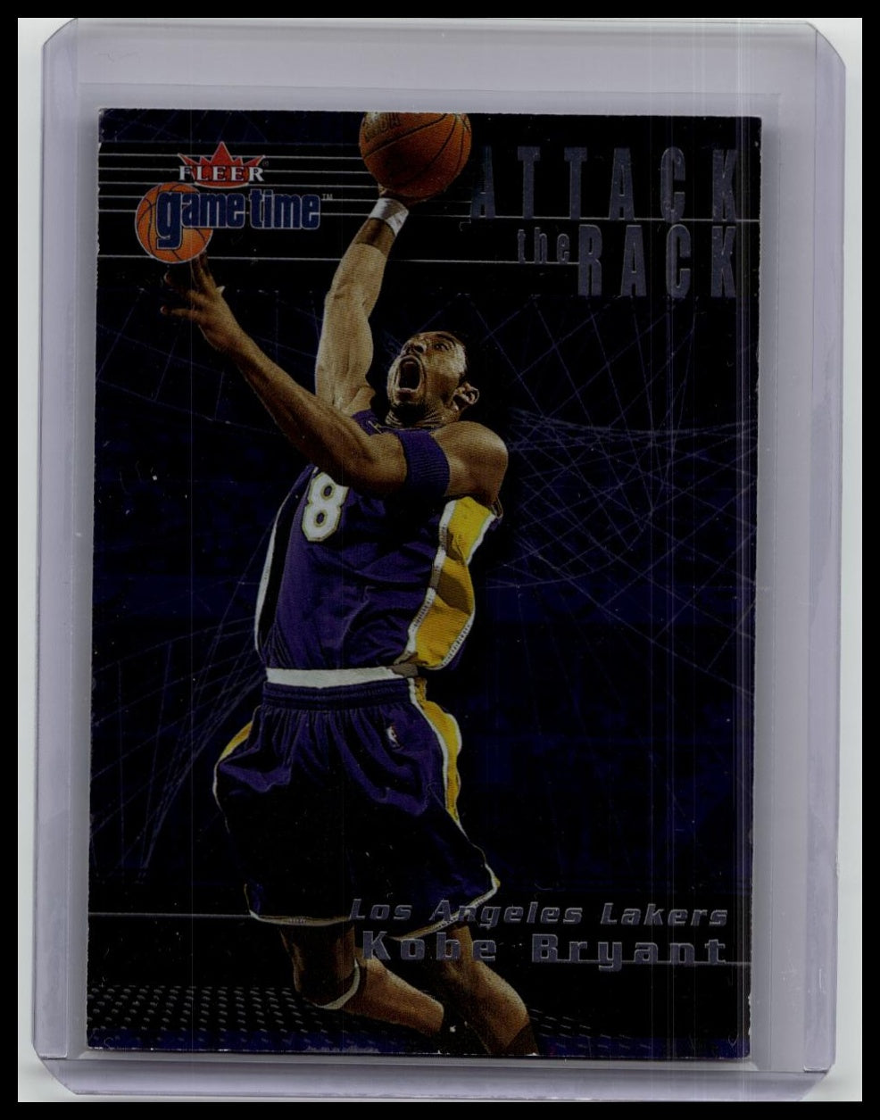 2000-01 FLEER GAME TIME KOBE BRYANT ATTACK THE RACK #3 LAKERS