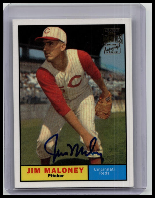 2001 Topps Archives Jim Maloney Auto CINCINNATI REDS
