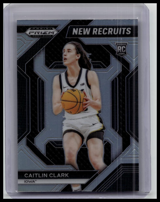 RC- SILVER Prizm CAITLIN CLARK 2024 Panini Prizm Draft Picks - New Recruits #14