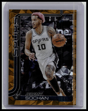2025 Topps Flagship Jeremy Sochan #199 Holo Gold Dynamite Foil /50 Spurs