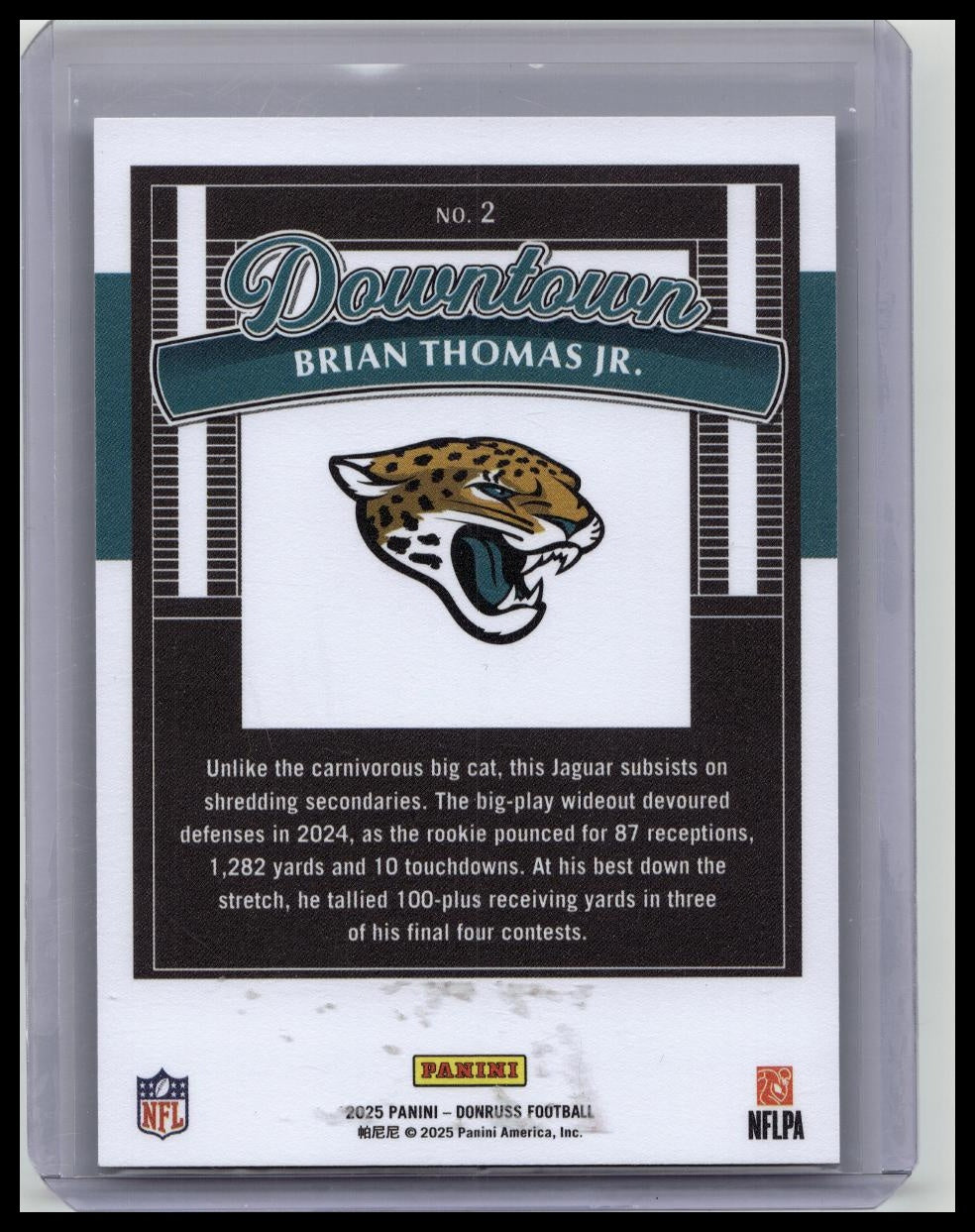 2025 Panini Donruss Brian Thomas JR Downtown Case Hit SSP - Jacksonville Jaguars