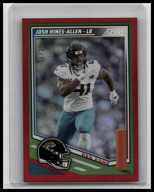 2025 Score Josh Hines Allen Red Zone /20