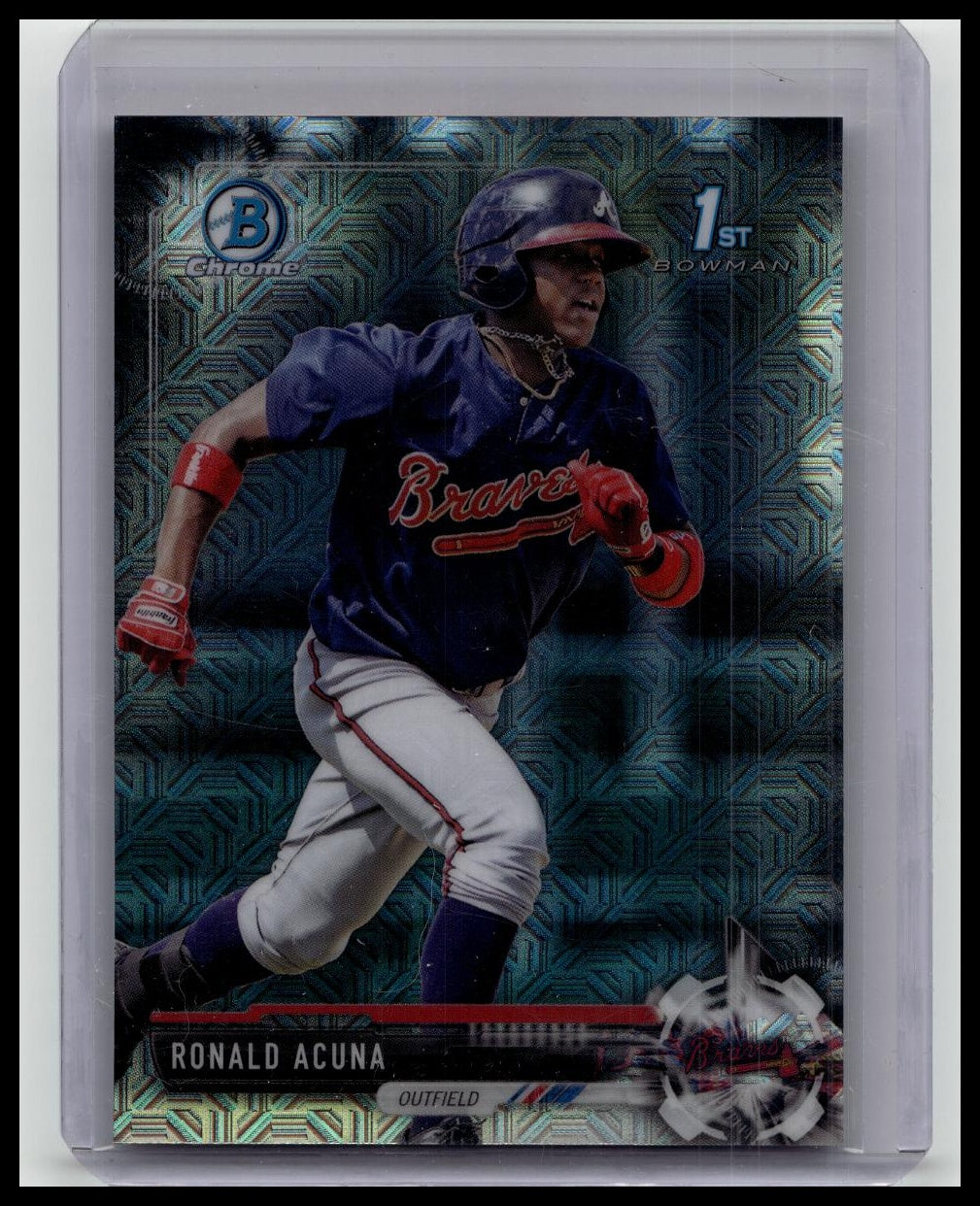 RONALD ACUNA 2017 BOWMAN CHROME 1ST MEGA BOX MOJO REFRACTOR BRAVES