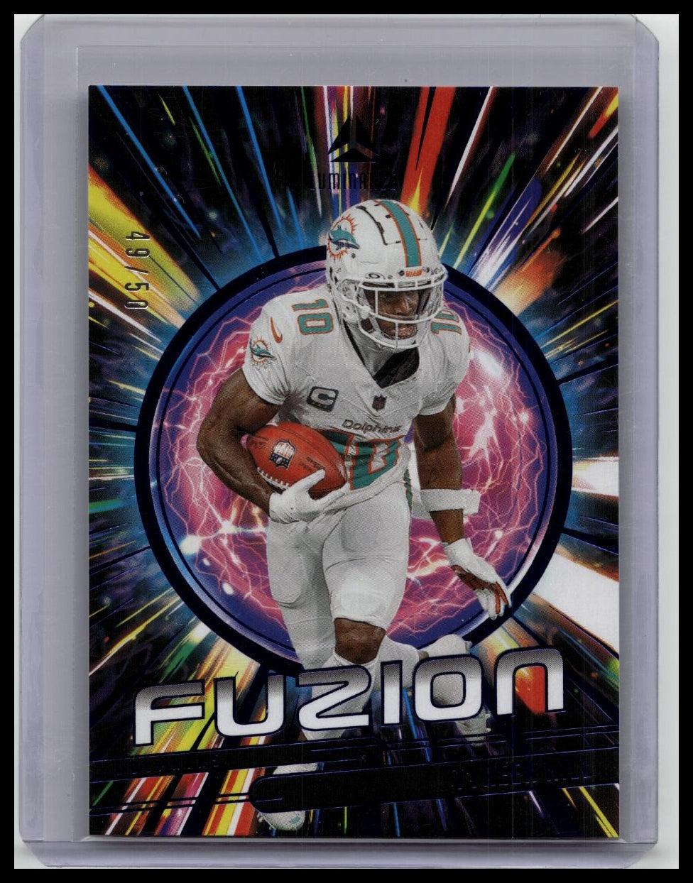 Tyreek Hill 2025 Panini Luminance Fuzion Insert Blue /50 SSP Miami Dolphins